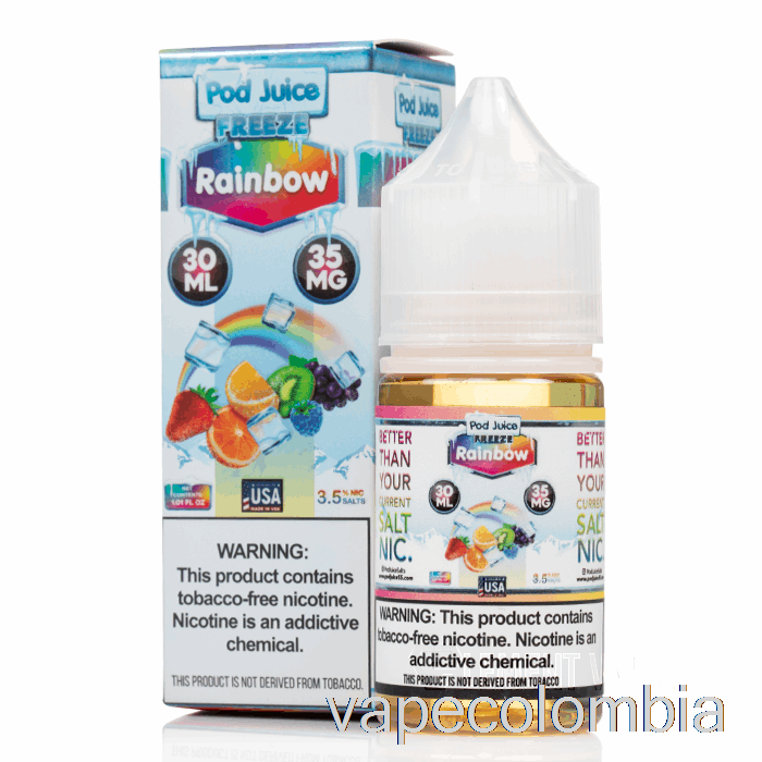 Vape Recargable Frozen Rainbow - Jugo De Vaina - 30ml 35mg